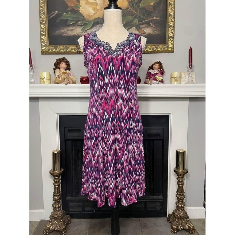 JM Collection Petite Women’s A-lined Knee Length Sequin Dress Size PM Medium